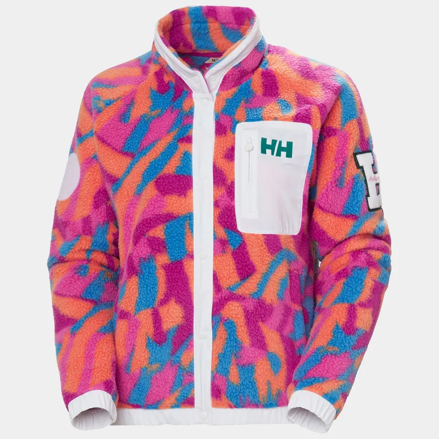 POLAR HELLY HANSEN W IMPERIAL PRINTED PILE SNAP